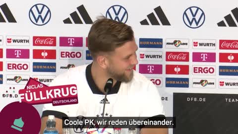 Bizeps-Flex und Sprüche-Feuerwerk_ Thomas Müller und Niclas Füllkrug liefern PK-Show ab