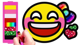 Drawing and Coloring for Kids - How to Draw Laughing Emoji