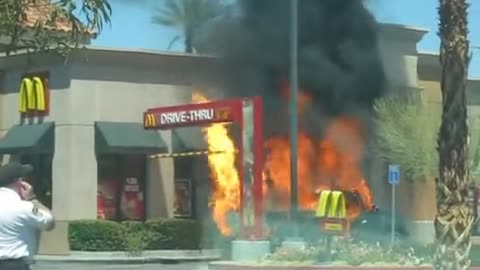 Vehicle Fire and Explosion at McDonalds drive-in