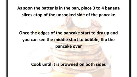 Banana Pancakes Recipe