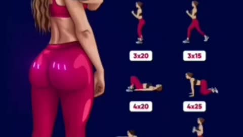 Animated workout videos !! Animated fitness exercises