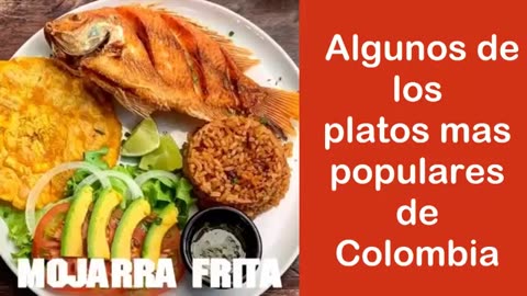 Algunos platos gastronomía colombiana