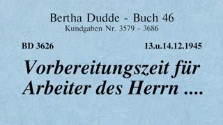 BD 3626 - VORBEREITUNGSZEIT FÜR ARBEITER DES HERRN ....