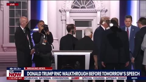 Trump RNC walkthrough before tomorrow's speech