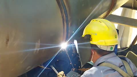 WELDING A PIPE WITH TIG MACHINE