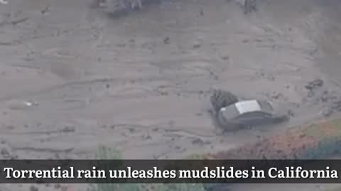 Torrential rain unleashes mudslides in California|| Mudslide California 2022