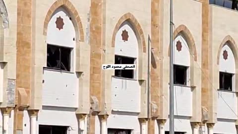 Mosque in Gaza camp damaged during Israeli bombing