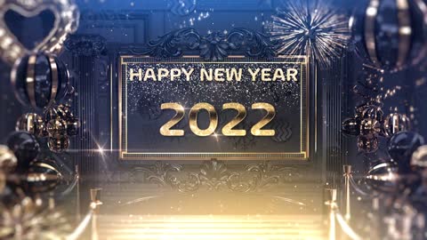 Golden Happy New Year 2022 Template with Title and Plain Version | FREE TO USE | iforEdits