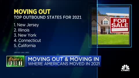 The top five states with most residents leaving are all led by Democrats, CNBC reports