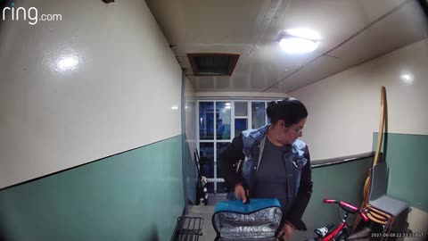 Food Delivery Driver Helps Herself to Air Freshener