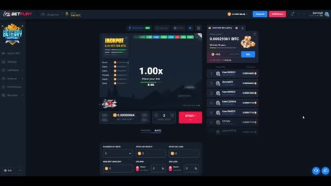 Playing Bet Fury Crash - Bitcoin Gambling