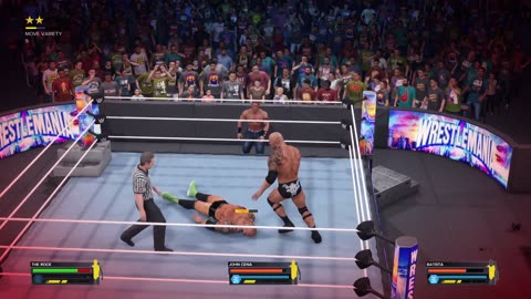 WWE 2K23: The Rock VS Batista VS John Cena - Highlights