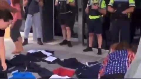 Perth, Australia: Nurses leave their uniform out parliament over vaccine mandates