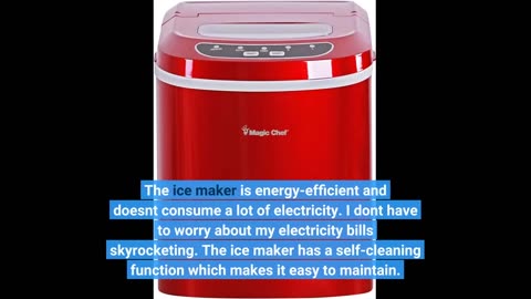 Magic Chef 27-Lb. Portable Red Countertop Ice Maker, 27 lb