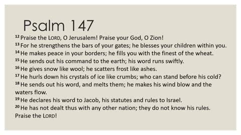 Psalm 147 Devotion