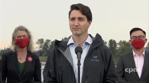 Trudeau asked about losing his patience at a protestor