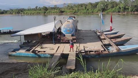 River transport in the Peruvian jungle.