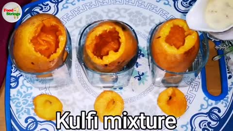 Stuffed Mango kulfi - Tasty & creamy Mango kulfi - By Food strings