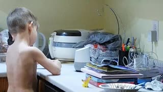 Kid Tries Teaching Google Home