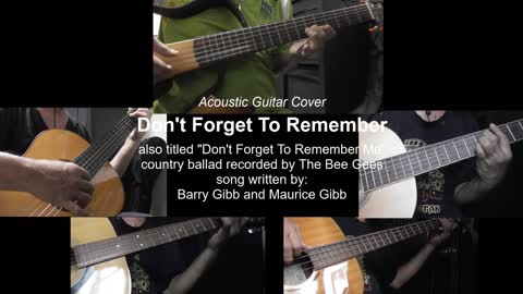 Guitar Learning Journey: Bee Gees's "Don't Forget To Remember" instrumental (cover)