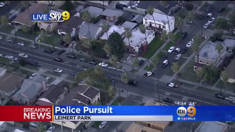 High Speed Police Chase... Suspect Slams Into Oncoming Vehicle