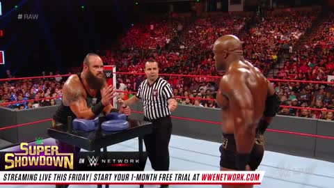 Braun Strowman vs. Bobby Lashley – Arm Wrestling Match: Raw, June 3, 2019