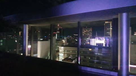 Roppongi night view and fountain