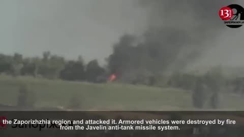 "Javelin" destroys Russian armored personnel carrier