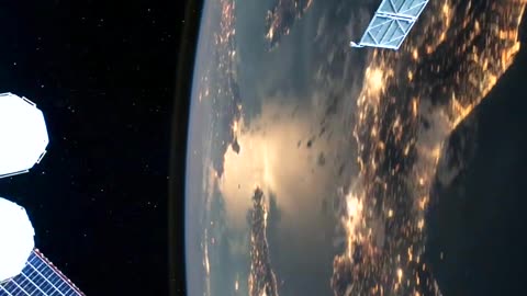 earth, international space station in the same video