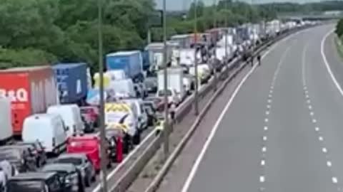British drivers protesting against high fuel prices