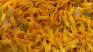 Delicious food with noodles