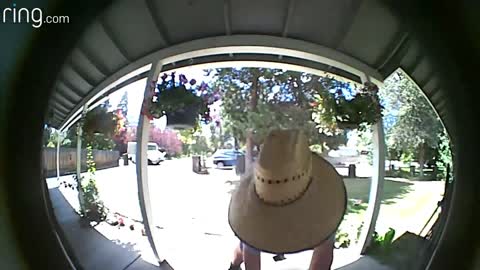 Mailman Dances In Front Of Ring Video Doorbell After Receiving Snacks From Owner