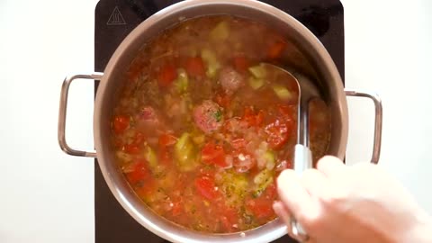 Albondigas Soup, the Mexican version of Meatballs Soup is hearty