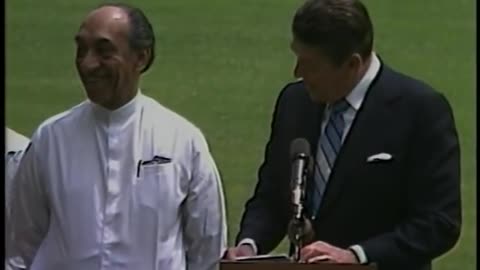 President Reagan’s Photo Ops. with President J. R. Jayewardene of Sri Lanka on June 18, 1984