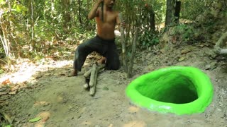 35Hour We Build Temple Water Slide To Tunnel Underground Swimming Pool