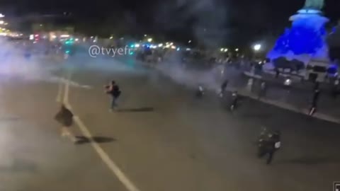 Riots in France after Macron wins