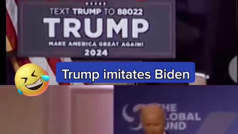 Trump mocks Biden getting lost on stage(28/04/2023) 😆😁😄🤣😂