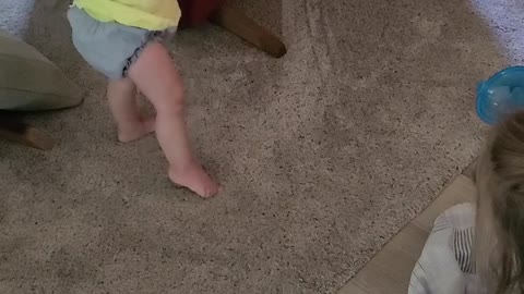 Baby is Taking First Steps