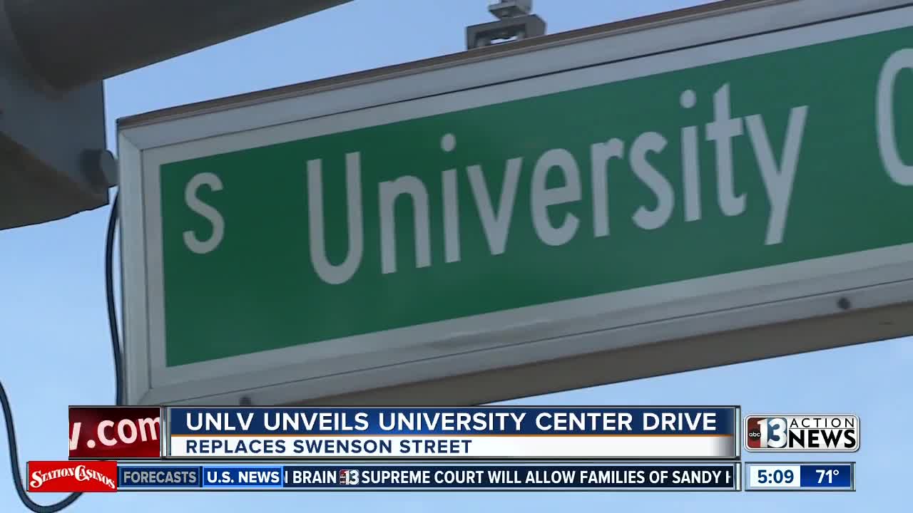 UNLV kicks off homecoming week with unveiling of University Center Drive