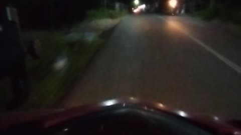 Night ride in indonesia