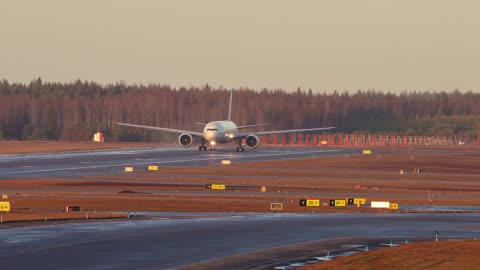 Impressive Crosswind Landing And Golden Takeoff Of Boeing 777