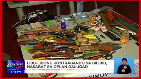 Libo-libong kontrabando sa Bilibid, nasabat sa Oplan Galugad