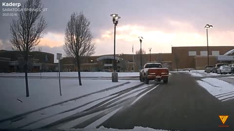 Dashcam Drivers, Slip and slide 2021.02.16 — SARATOGA SPRINGS, UT