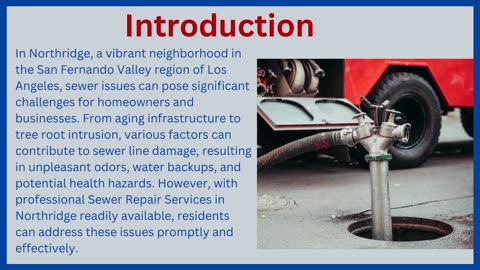 Addressing Sewer Issues in northridge