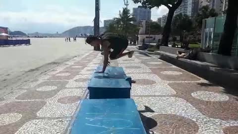 Parkour na praia