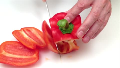 How to quickly cut a bell pepper