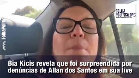 Bia Kicis diz que foi surpreendida com denúncias de Allan dos Santos em sua live.