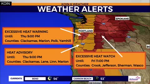 Weather forecast: Excessive Heat Warning issued for Portland metro