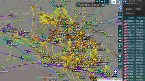 Phoenix Arizona Airplane Mafia Traffico Time Lapsed - July 28th 2024 -