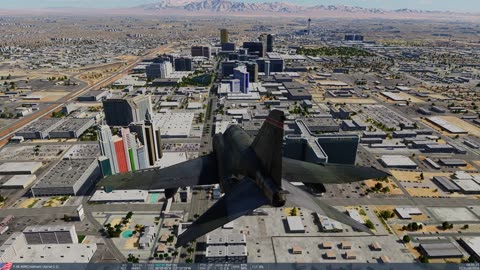 Downtown Vegas in my F-4E Phantom